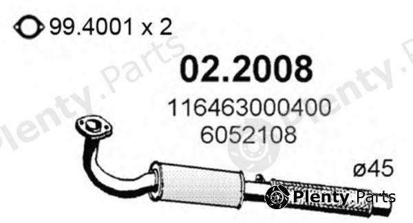  ASSO part 02.2008 (022008) Front Silencer
