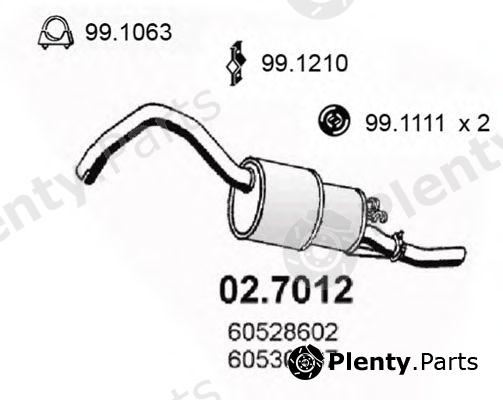  ASSO part 02.7012 (027012) End Silencer