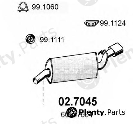  ASSO part 02.7045 (027045) End Silencer