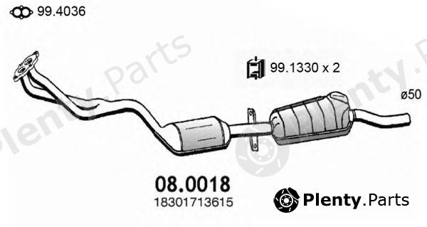  ASSO part 08.0018 (080018) Catalytic Converter