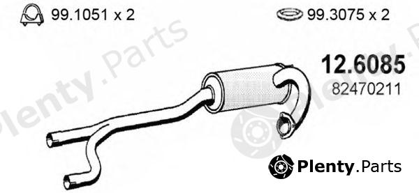  ASSO part 12.6085 (126085) Middle Silencer
