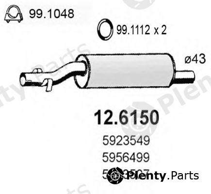  ASSO part 12.6150 (126150) Middle Silencer