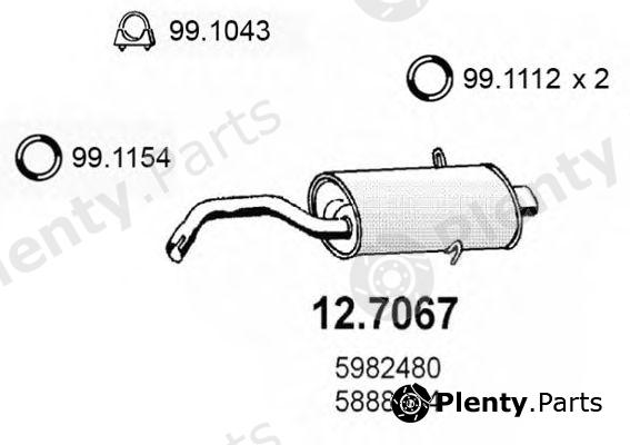  ASSO part 12.7067 (127067) End Silencer
