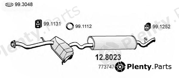  ASSO part 12.8023 (128023) Middle-/End Silencer