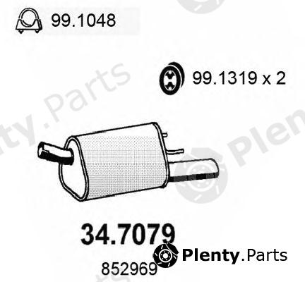  ASSO part 34.7079 (347079) End Silencer