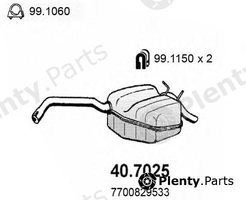  ASSO part 40.7025 (407025) End Silencer