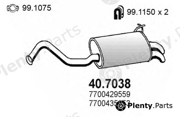  ASSO part 40.7038 (407038) End Silencer