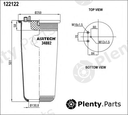  AIRTECH part 34882P Boot, air suspension
