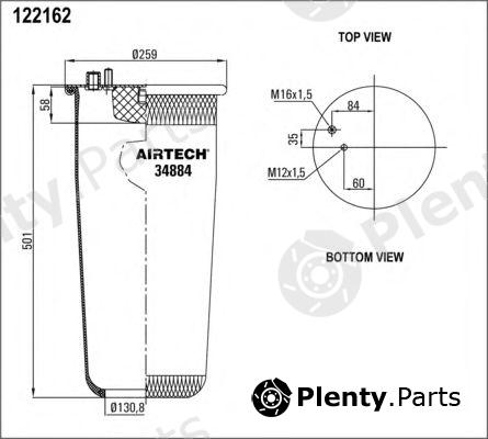  AIRTECH part 34884P Boot, air suspension