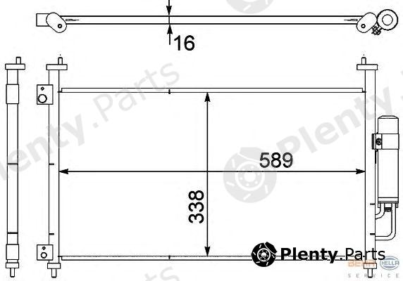  HELLA part 8FC351303-641 (8FC351303641) Condenser, air conditioning