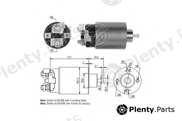  ERA part ZM4698 Solenoid Switch, starter