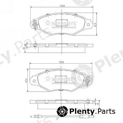  NIPPARTS part J3601093 Brake Pad Set, disc brake