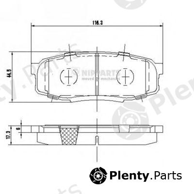  NIPPARTS part N3612043 Brake Pad Set, disc brake