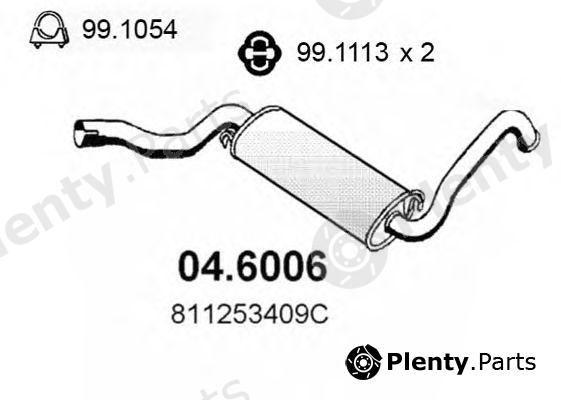  ASSO part 04.6006 (046006) Middle Silencer