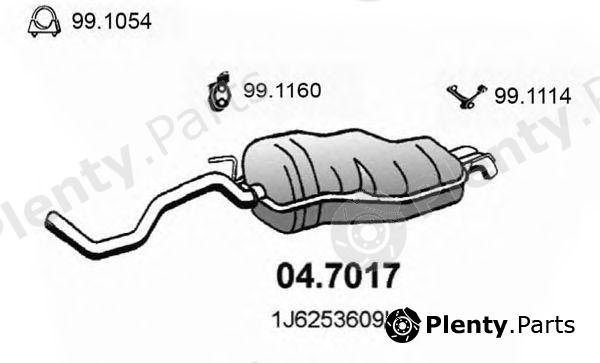  ASSO part 04.7017 (047017) End Silencer