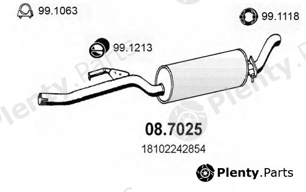  ASSO part 08.7025 (087025) End Silencer