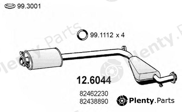  ASSO part 12.6044 (126044) Middle Silencer