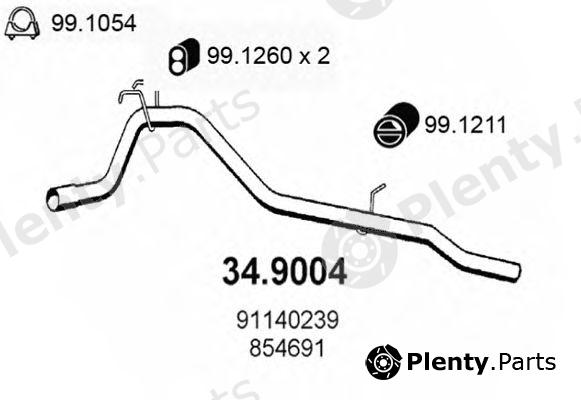  ASSO part 34.9004 (349004) Exhaust Pipe