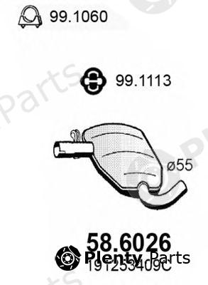  ASSO part 58.6026 (586026) Middle Silencer