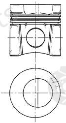  KOLBENSCHMIDT part 91074600 Piston