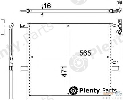  HELLA part 8FC351302-581 (8FC351302581) Condenser, air conditioning