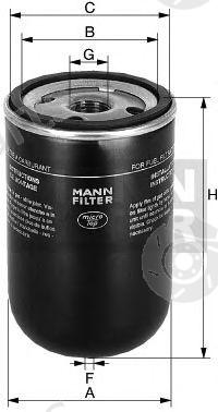  MANN-FILTER part WK719/5 (WK7195) Fuel filter