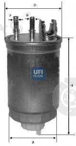  UFI part 24.412.00 (2441200) Fuel filter