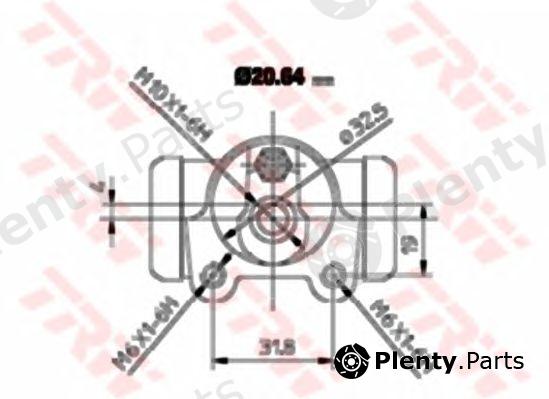  TRW part BWF252 Wheel Brake Cylinder