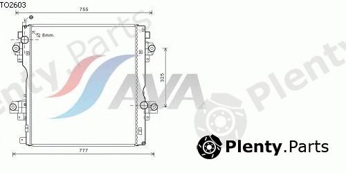  AVA QUALITY COOLING part TO2603 Radiator, engine cooling