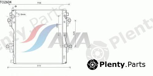  AVA QUALITY COOLING part TO2604 Radiator, engine cooling
