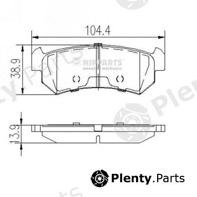  NIPPARTS part J3610903 Brake Pad Set, disc brake