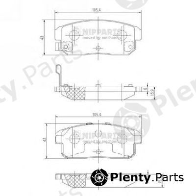  NIPPARTS part J3613018 Brake Pad Set, disc brake