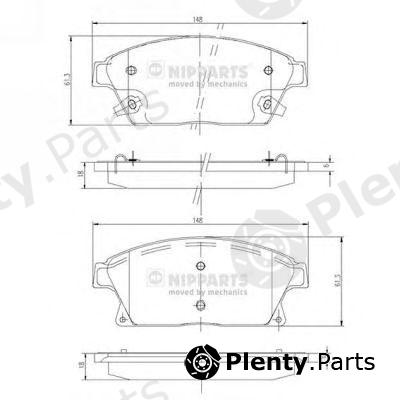  NIPPARTS part N3600915 Brake Pad Set, disc brake