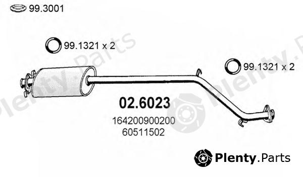  ASSO part 02.6023 (026023) Middle Silencer