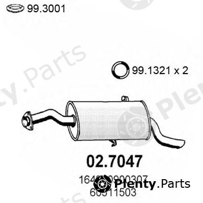  ASSO part 02.7047 (027047) End Silencer