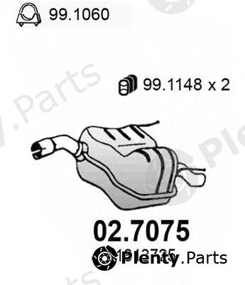  ASSO part 02.7075 (027075) End Silencer