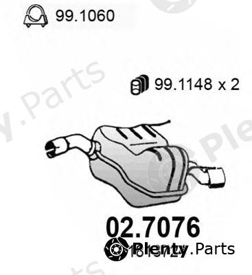  ASSO part 02.7076 (027076) End Silencer