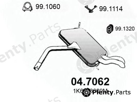  ASSO part 04.7062 (047062) End Silencer