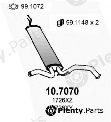  ASSO part 10.7070 (107070) End Silencer