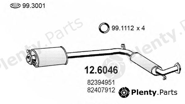  ASSO part 12.6046 (126046) Middle Silencer