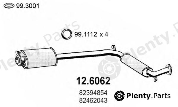  ASSO part 12.6062 (126062) Middle Silencer