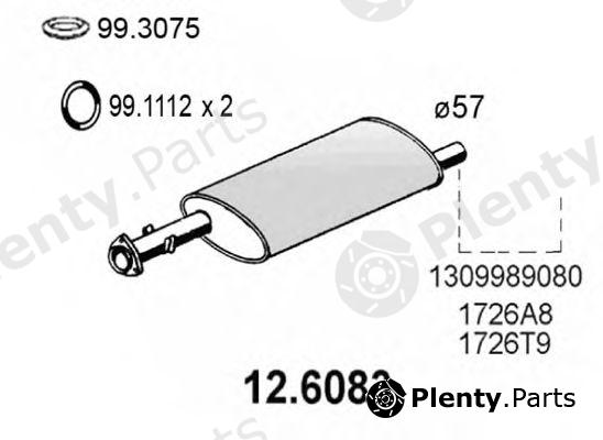  ASSO part 12.6083 (126083) Middle Silencer