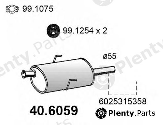  ASSO part 40.6059 (406059) Middle Silencer