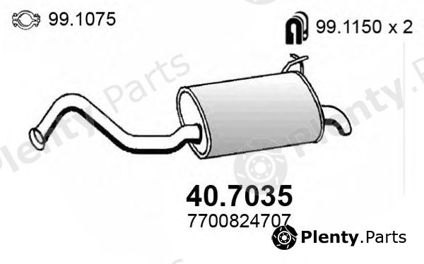  ASSO part 40.7035 (407035) End Silencer