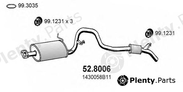  ASSO part 52.8006 (528006) Middle-/End Silencer