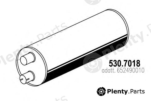  ASSO part 530.7018 (5307018) Middle-/End Silencer