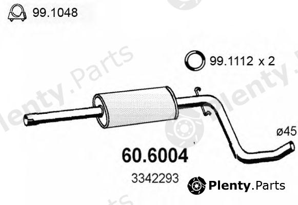  ASSO part 60.6004 (606004) Middle Silencer