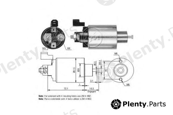  ERA part ZM992 Solenoid Switch, starter