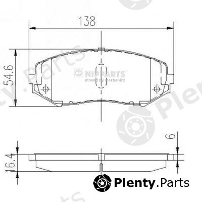  NIPPARTS part J3608029 Brake Pad Set, disc brake