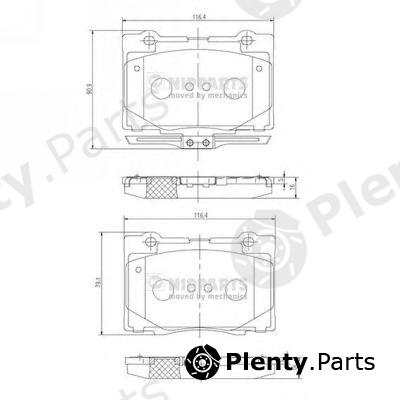  NIPPARTS part N3604070 Brake Pad Set, disc brake